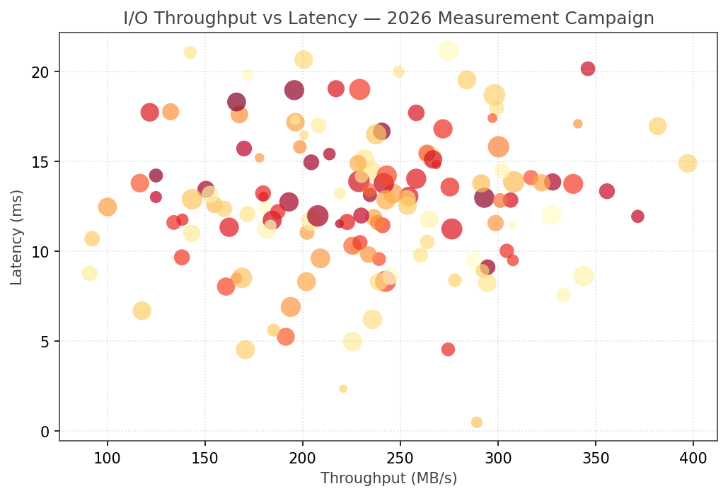 io throughput scatter